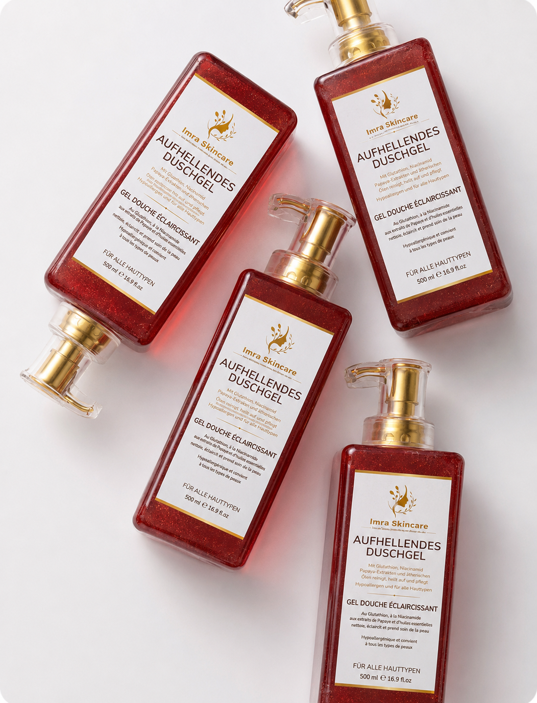 Packs 2 Gels Douche Exfoliant Éclat Naturel Imra Skincare